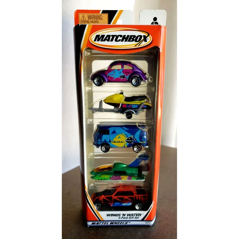 2000 Matchbox WINGS 'N WATER 5-PACK GIFT SET Collector #95315 1:64 VW Panel Bug
